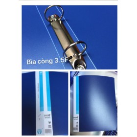 Bìa còng nhẫn nhựa VC 3,5cm xanh đen