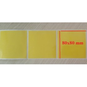 Decal barcode nhiệt 80x80 50m vàng - 574 con