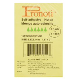 Giấy note vàng 1,5x2 Pronoti