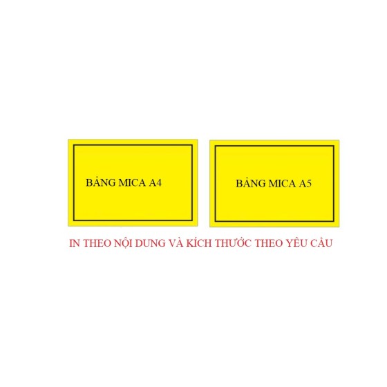 Bảng Mica A3 in theo yêu cầu 