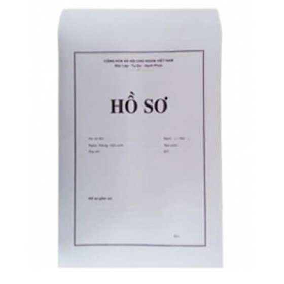 Bìa hồ sơ xin việc trắng F4 100 gsm  