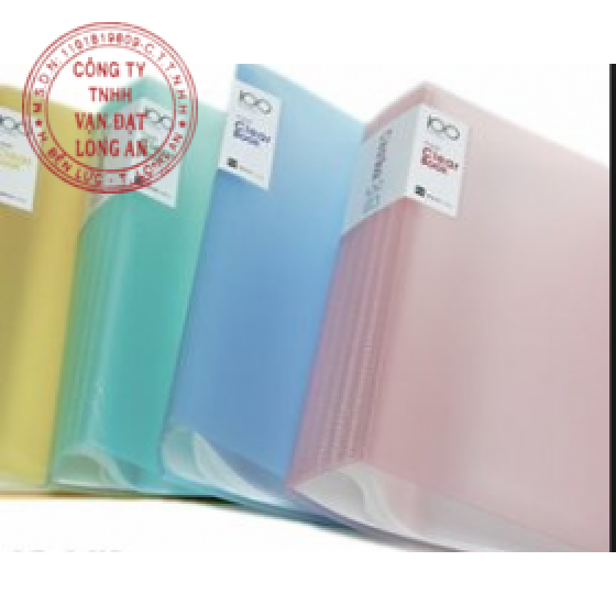 Bìa nhựa trong 80 lá Clear Book VC (Xanh dương) 