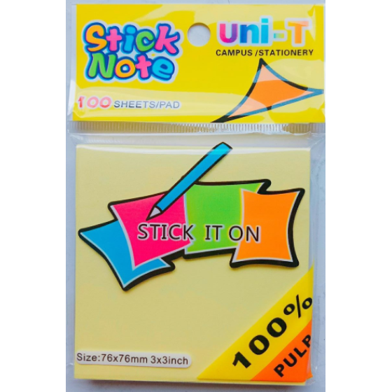 Giấy note vàng 3x3 Uni-T 