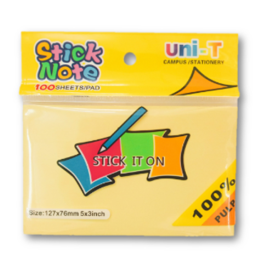 Giấy note vàng 3x5 Uni-T 