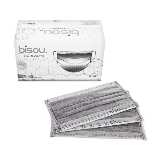 Khẩu trang than hoạt tính Bisou 