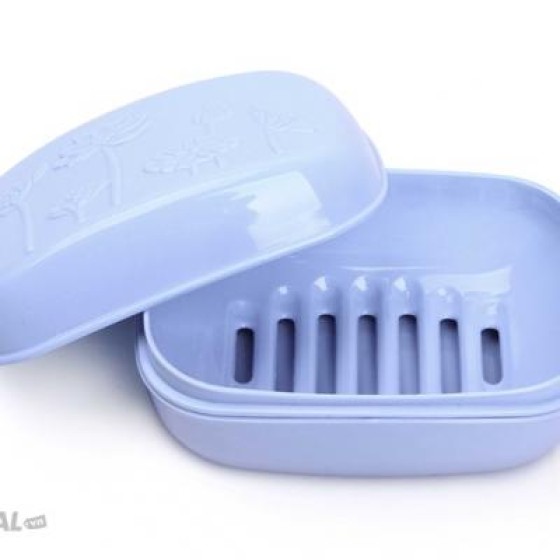 Khay để xà bông cục có nắp 