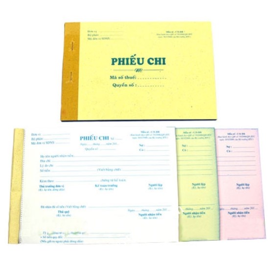 Phiếu chi 3 liên 13x19cm 