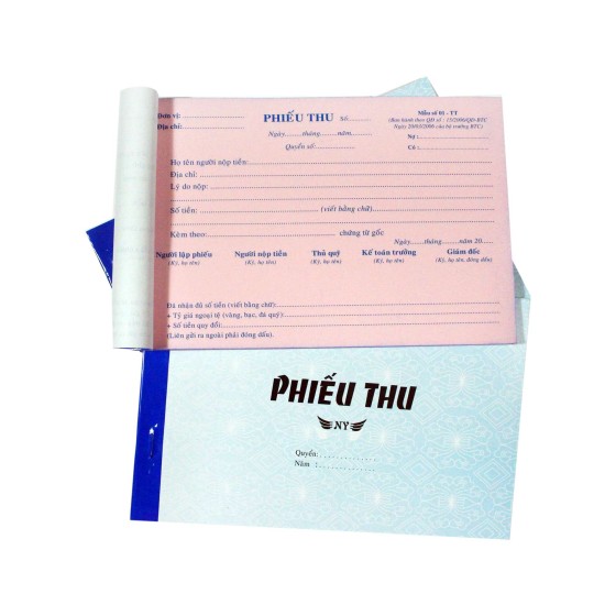 Phiếu thu 3 liên 13x19cm 